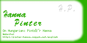hanna pinter business card